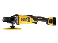 DeWalt DCM849P2 XR Brushless Rotary Polisher 180mm 18V 2 x 5.0Ah Li-ion
