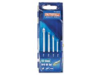 Faithfull Tile & Glass Drill Bit Set of 4 (3-6mm)