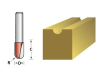 Faithfull Router Bit TCT Radius 3.0 x 15mm 1/4in Shank