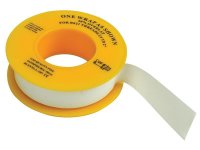 Faithfull P.T.F.E Gas Tape 12mm x 5m White (Pack 10)