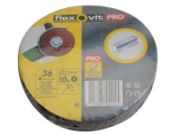 Flexovit Aluminium Oxide Fibre Disc 115mm Extra Coarse 36G (Pack 10)