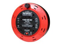 Faithfull Cable Reel 240V 10A 4-Socket 10m