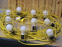 Faithfull Festoon Lights Low Energy 10 LED Bulbs 110V 22m