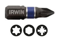 Irwin Impact Screwdriver Bits Pozi PZ1 25mm (Pack 2)