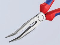Knipex Bent Snipe Nose Side Cutting Pliers Multi-Component Grip 200mm (8in)
