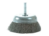 Lessmann DIY Cup Brush with Shank 75mm, 0.35 Steel Wire