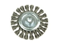 Lessmann Knot Wheel Brush 115 x 14mm 22.2mm Bore, 0.50 Stainless Steel Wire