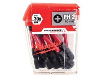 Milwaukee SHOCKWAVE? Impact Duty Bits PH2 50mm (Pack 10)