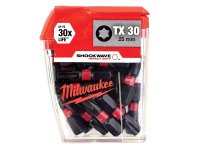 Milwaukee SHOCKWAVE? Impact Duty Bits TX30 25mm (Pack 25)