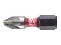 Milwaukee SHOCKWAVE? Impact Duty Bits PZ2 x 25mm (Pack 25)