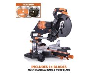 Evolution R255SMS-DB+ Multi-Material Sliding Mitre Saw 255mm 1600W 110V