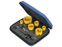 Faithfull Universal Varipitch Holesaw Electrician's Kit 9 Piece 16-51mm