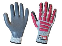 Scan Anti-Impact Latex Cut 5 Gloves - Various Sizes