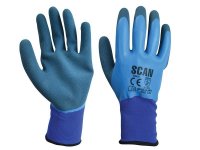 Scan Waterproof Latex Gloves - Various Sizes