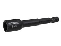 Faithfull Magnetic Impact Nut Driver 8mm x 1/4in Hex