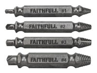 Faithfull Screw Extractor Set 4 Piece