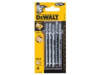 DeWalt XPC HCS Wood Jigsaw Blades Pack of 5 T111C