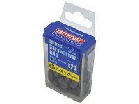 Faithfull Pozi Impact Screwdriver Bits PZ2 x 25mm (Pack 20)
