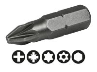 Faithfull Pozi S2 Grade Steel Screwdriver Bits PZ1 x 25mm (Pack 3)