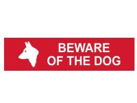 Scan PVC Sign 200 x 50mm - Beware Of The Dog