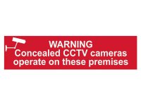 Scan PVC Sign 200 x 50mm - Warning Concealed CCTV Camera