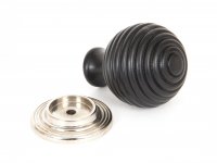 Ebony and PN Beehive Cabinet Knob 38mm