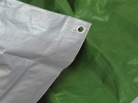 Faithfull Tarpaulin Green/Silver 5.4 x 3.6m (18 x 12ft) 80gsm