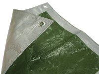 Faithfull Tarpaulin Green/Silver 3.6 x 2.7m (12 x 9ft) 80gsm