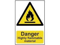 Scan PVC Sign 200 x 300mm - Danger Highly Flammable Material