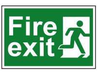 Scan PVC Sign 300 x 200mm - Fire Exit Man Running Right