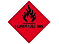 Scan Self Adhesive Vinyl Sign 100 x 100mm - Flammable Gas
