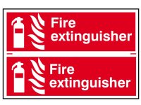 Scan PVC Signs 300 x 100mm (Pack of 2) - Fire Extinguisher