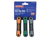 Faithfull Metric Imperial & TORX Folding Hexagonal Key Set 25 Piece