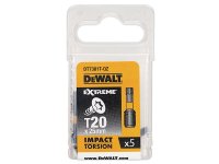 DEWALT Impact Torsion Bits TX20 x 25mm (Pack 5)