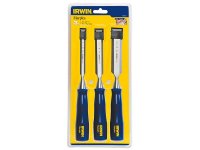 IRWIN Marples M444 Bevel Edge Chisel Blue Chip Handle Set 3 Piece