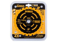 DEWALT Cordless Extreme Framing Circular Saw Blade 165 x 20mm x 24T