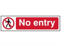 Scan PVC Sign 200 x 50mm - No Entry