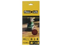 Flexovit 1/2 Sanding Sheets Orbital Plain Coarse 50 Grit (Pack 10)