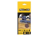 Flexovit 1/3 Sanding Sheets Perforated Fine 120 Grit (Pack 10)