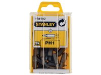 Stanley Tools Phillips Bits PH1 x 25mm (Box 25)