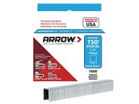 Arrow T50 Staples Stainless Steel 508SS 12mm (1/2in) (Box of 1000)