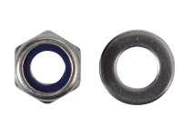 ForgeFix Nyloc Nuts & Washers A2 Stainless Steel M10 ForgePack 8