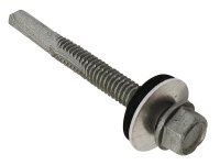 ForgeFix TechFast Roofing Sheet to Steel Hex Screw & Washer No.5 Tip 5.5 x 100mm (Box of 100)