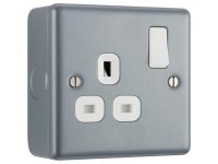 Masterplug Metal Clad Switched Socket 1-Gang 13A