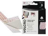 Velcro® Brand Heavy-Duty Stick On Tape 50mm x 1m White