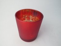 Giftware Trading Red Votive with Forest Design 7 x 8cm