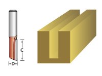 Faithfull Router Bit TCT Single Flute 3.2 x 10mm 1/4in Shank