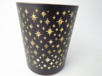 Giftware Trading Black Votive with Stars Design 10 x 12cm