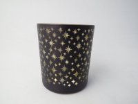 Giftware Trading Black Votive with Stars Design 10 x 12cm