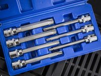 BlueSpot Tools Extra Long 3/8in Square Drive TORX Bit Sockets 7 Piece